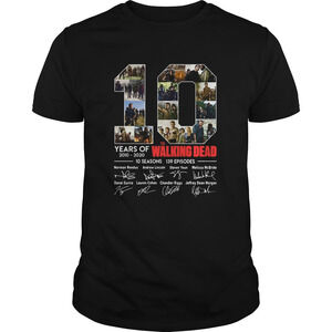 10 Years Of The Walking Dead Signature Shirt